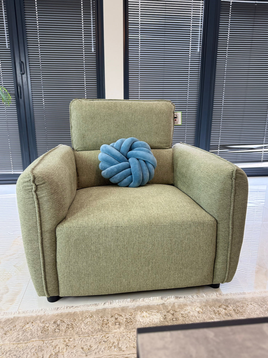 Ascot Sofa Green Armchair