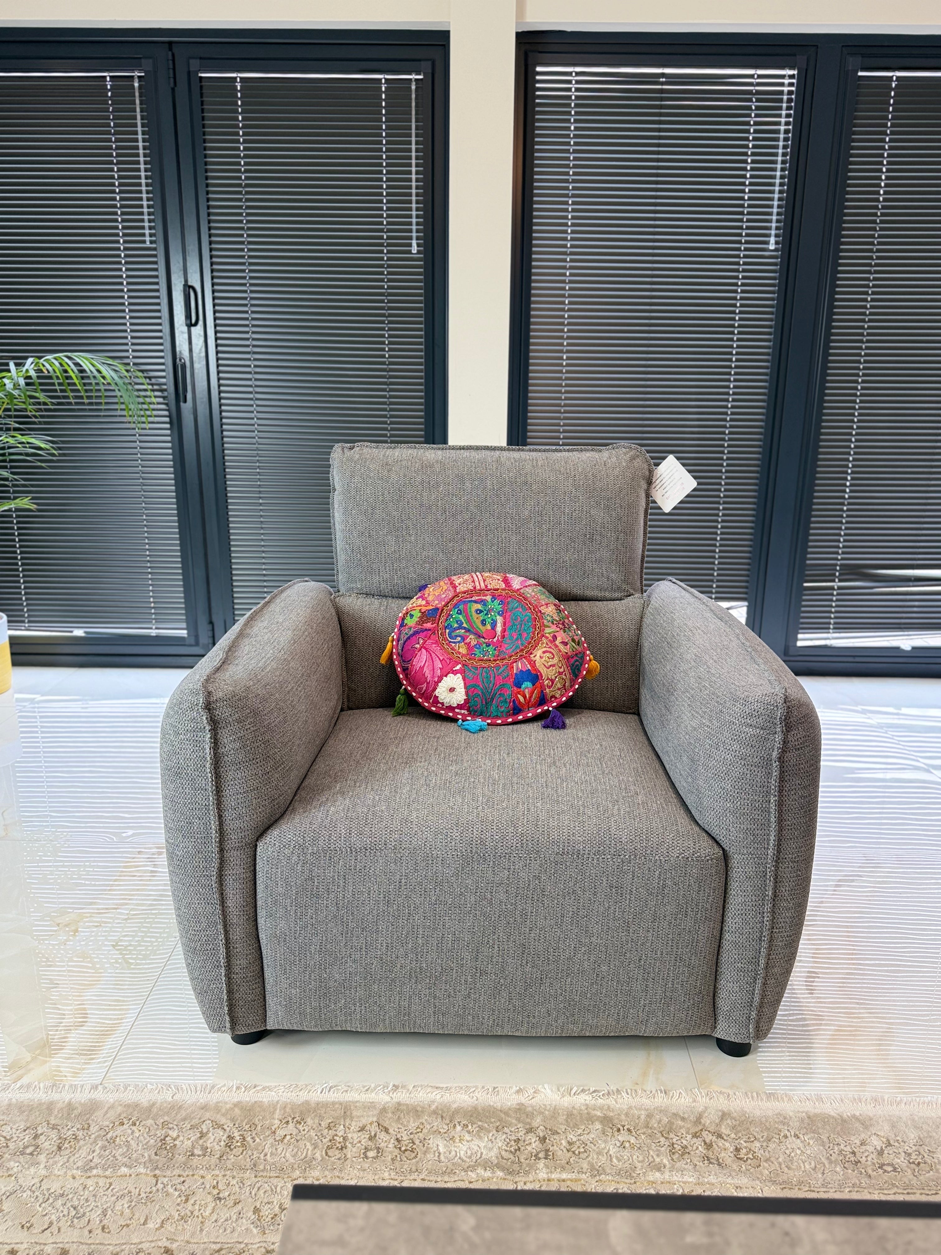 Ascot Sofa Grey Armchair