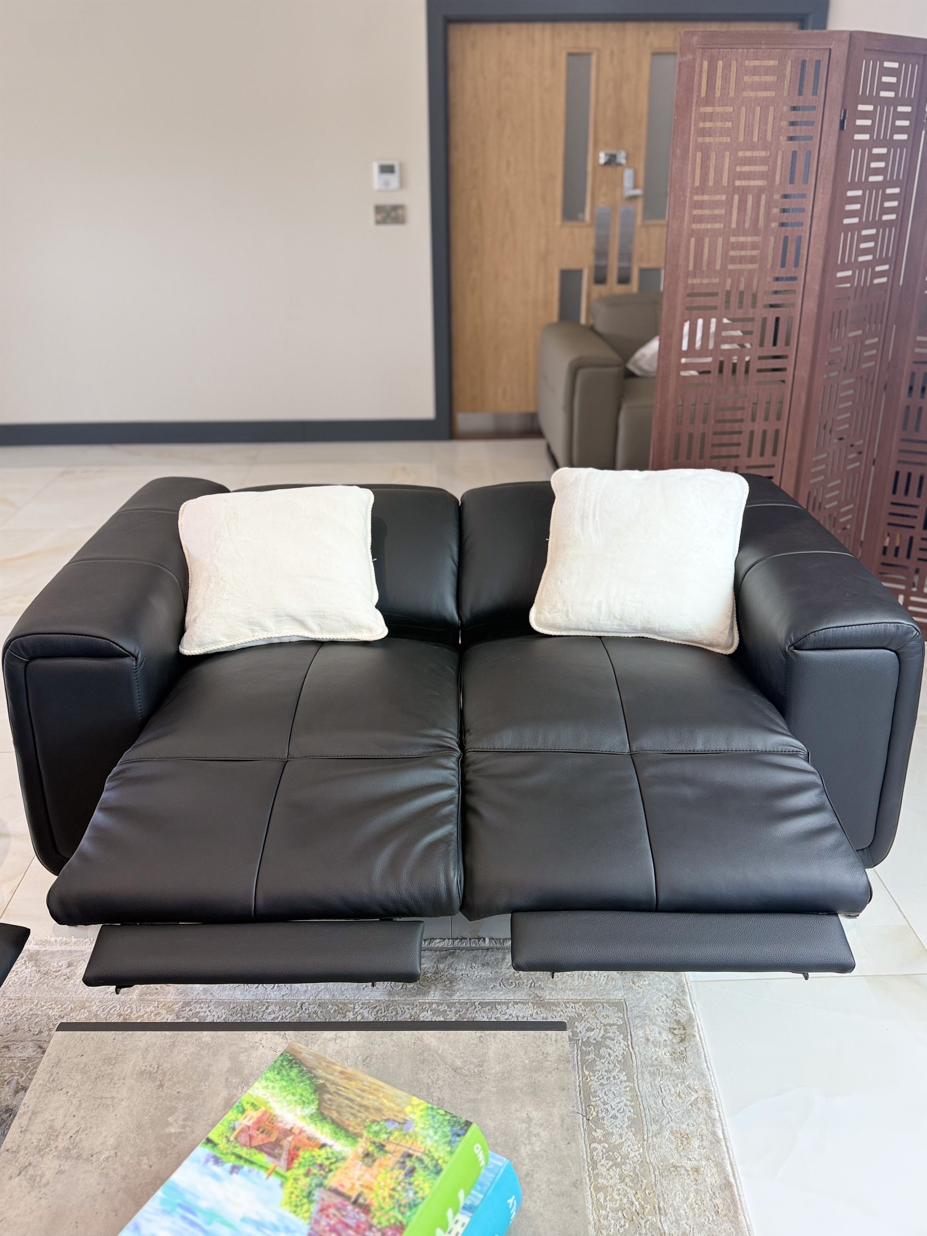 Richmond Electric Recliner Sofa Black 3+2 Set