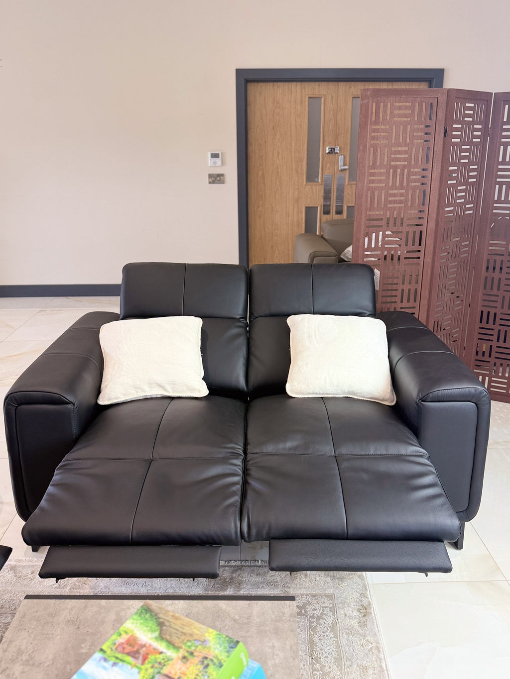 Richmond Electric Recliner Sofa Black 3+2 Set