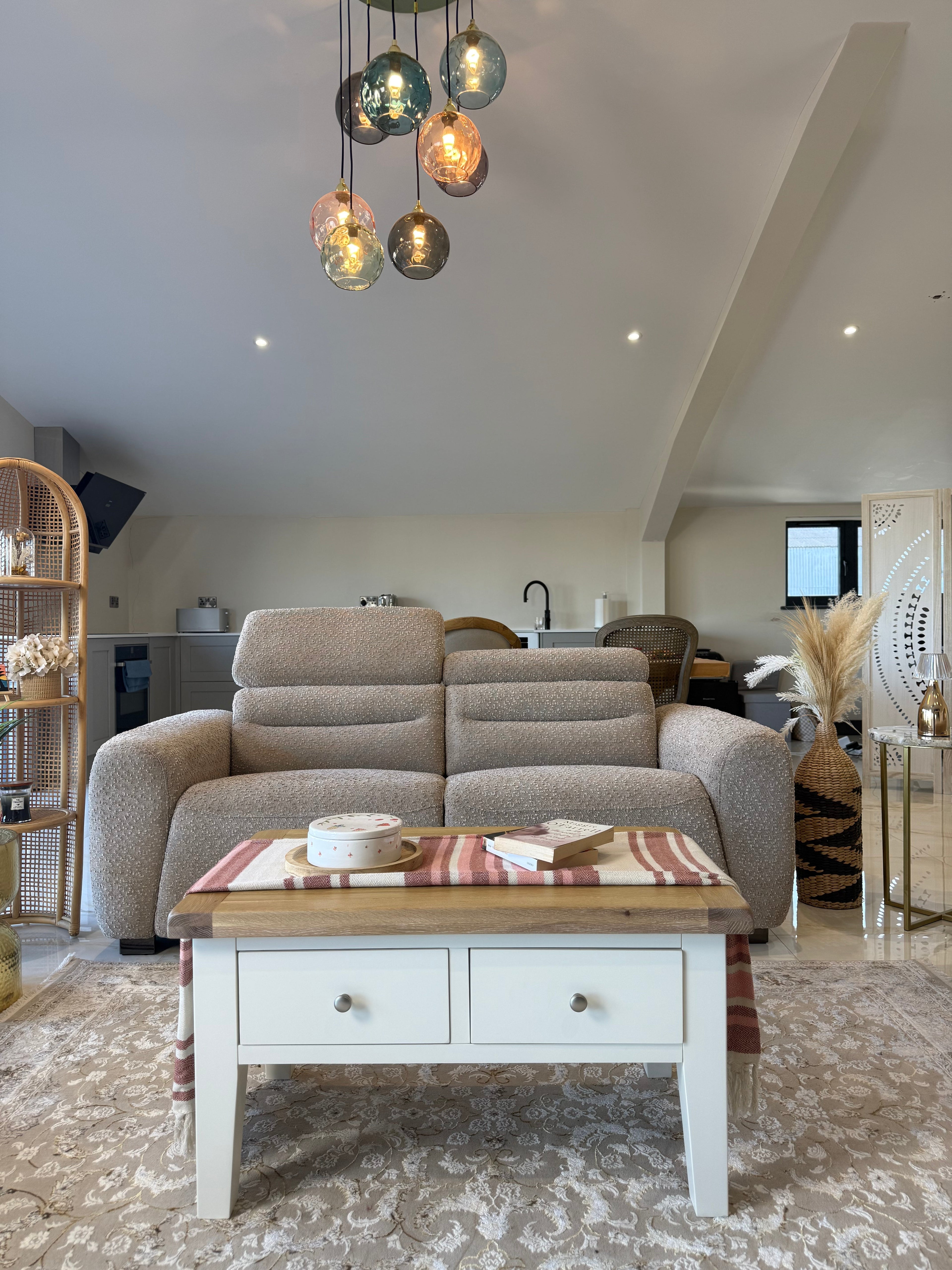 Tokyo Electric Recliner Beige 3 Seater
