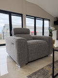 Toronto Electric Recliner Grey Armchair
